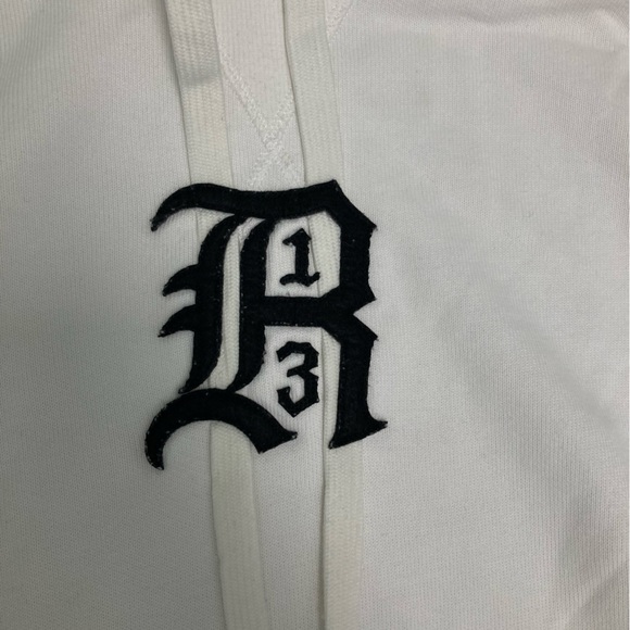 R13 logo hoodie. Color ecru. Size Large - Picture 8 of 8